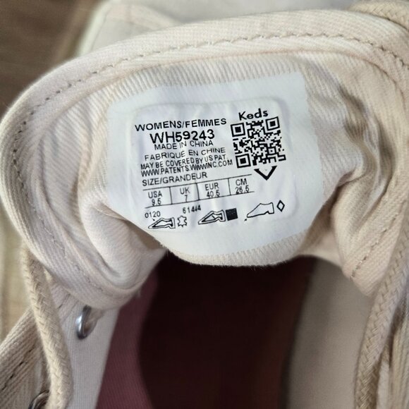 Keds Kick Start Suede Lace-Up Sneaker w/Dear Foam, Light Pink, Sz 9.5 - Picture 3 of 4